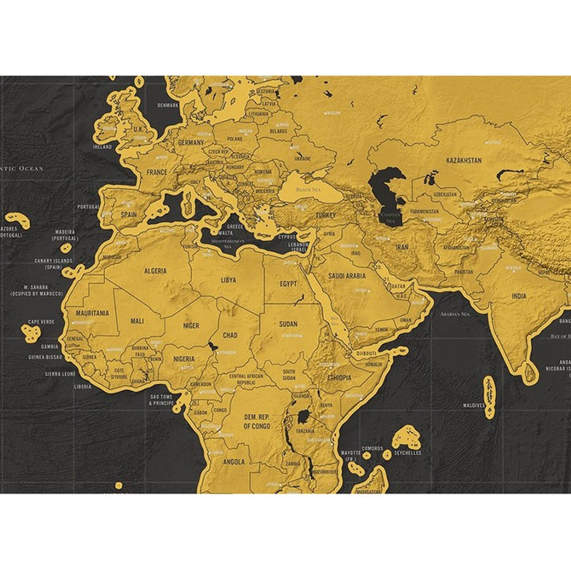 Harta razuibila a lumii, rigla cu lupa, sickere, ace atasare foto, 82.5 x 59.4 cm MultiMark GlobalProd