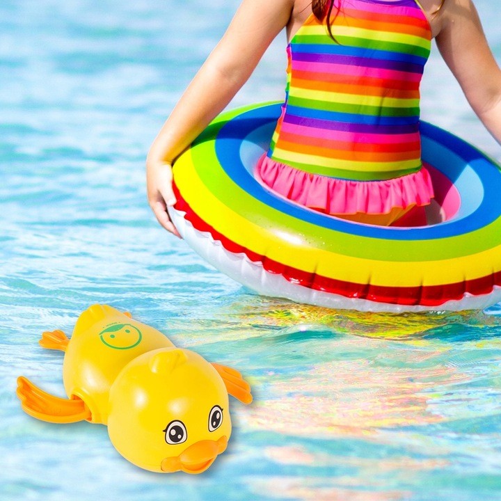 Jucarie de baie ratusca plutitoare, cheita pentru inot, 12.5x10x5.5 cm MultiMark GlobalProd