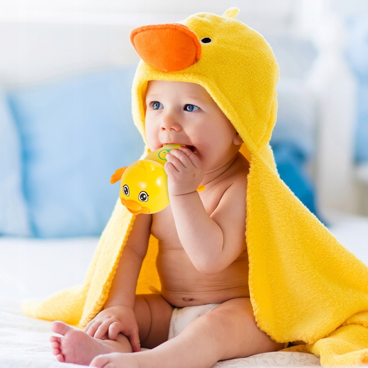 Jucarie de baie ratusca plutitoare, cheita pentru inot, 12.5x10x5.5 cm MultiMark GlobalProd