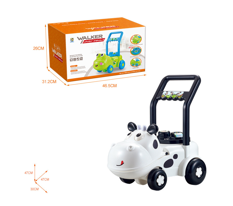 Jucarie de impins, premergator vacuta, platforma interactiva, 47x30x47 cm MultiMark GlobalProd