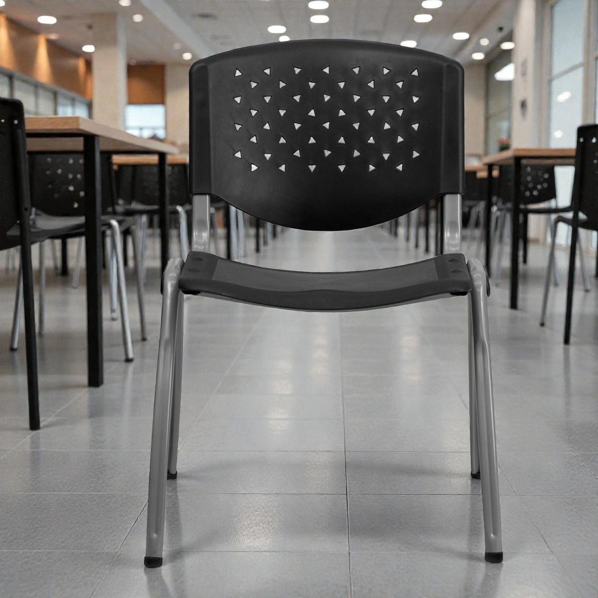 Scaun terasa, bucatarie, spatar si sezut pp, model perforat, inaltime 82 cm MultiMark GlobalProd