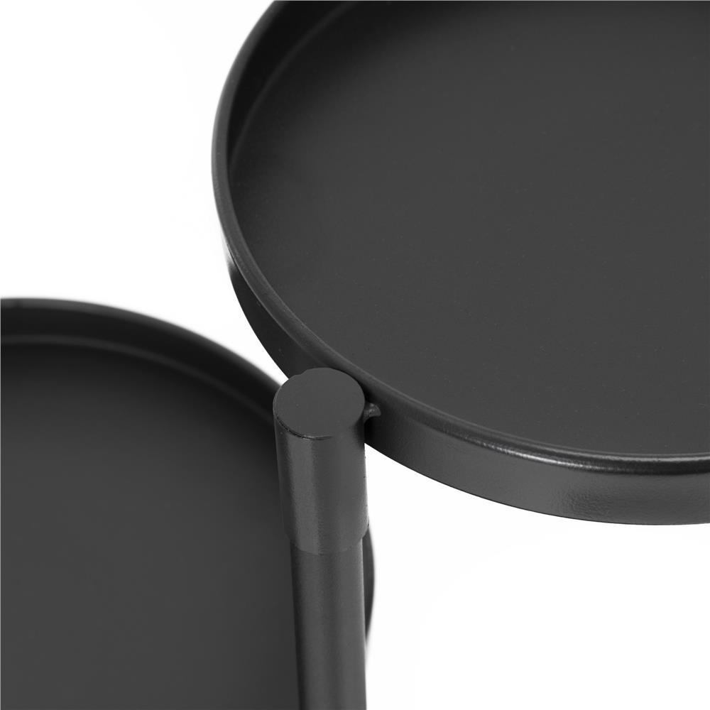 Suport metalic pentru flori cu 5 niveluri, structura pliabila, 48x48x79 cm, negru Household NewTrend