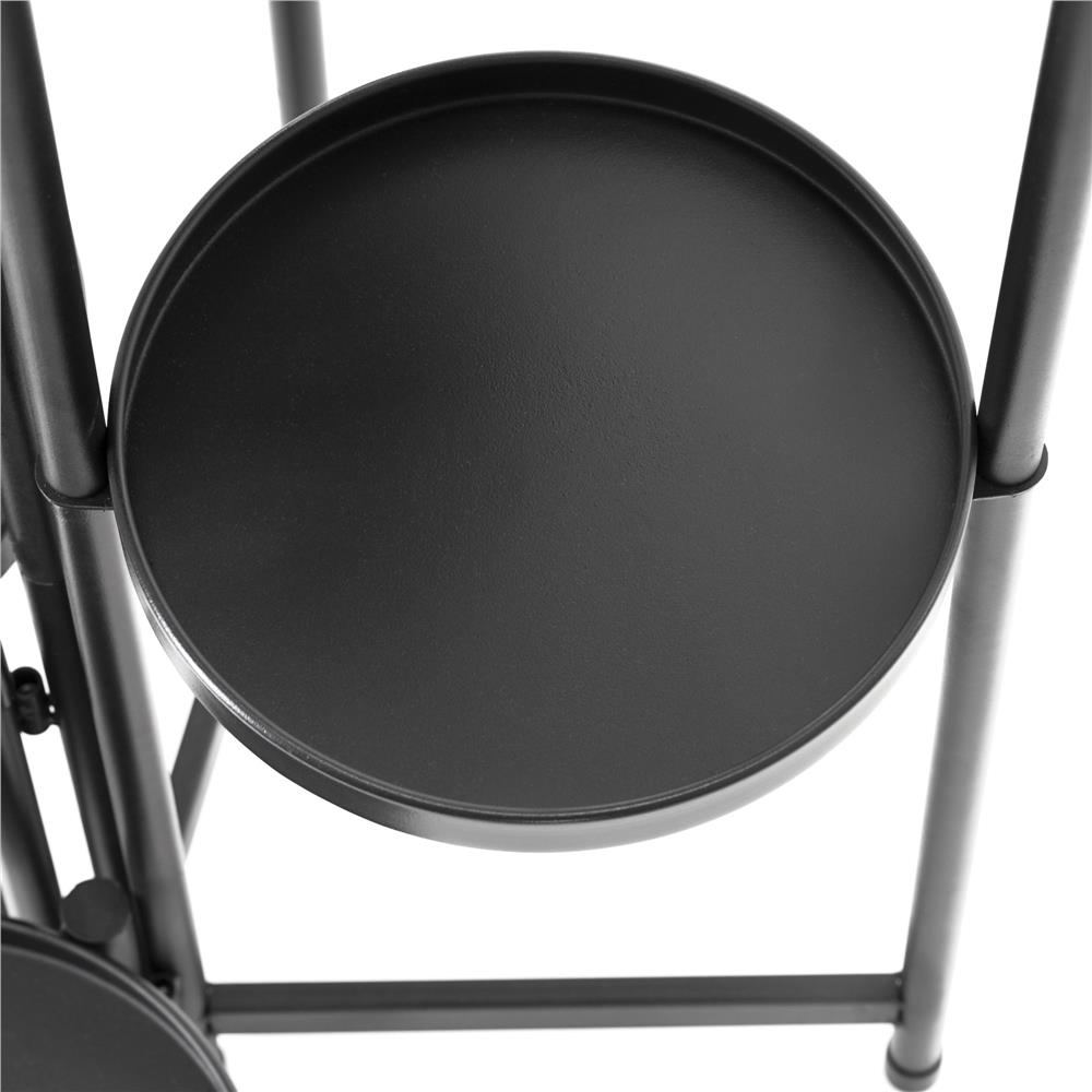 Suport metalic pentru flori cu 5 niveluri, structura pliabila, 48x48x79 cm, negru Household NewTrend