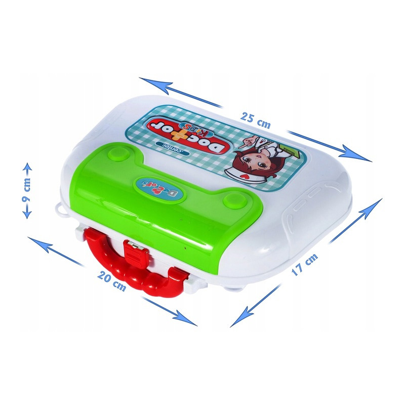 Trusa de doctor pentru copii, valiza cu 12 accesorii, maner si curea transport, 25x9x17 cm MultiMark GlobalProd