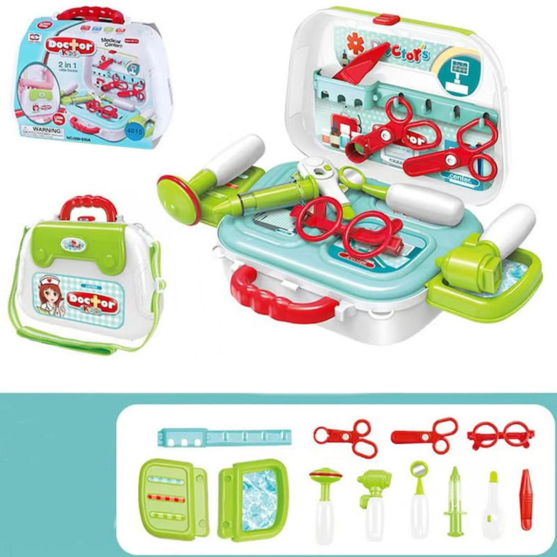 Trusa de doctor pentru copii, valiza cu 12 accesorii, maner si curea transport, 25x9x17 cm MultiMark GlobalProd
