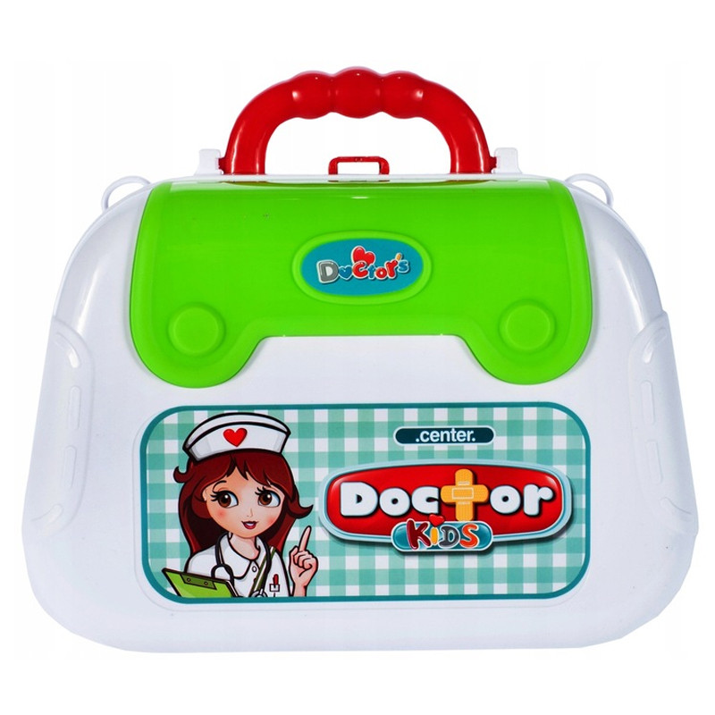 Trusa de doctor pentru copii, valiza cu 12 accesorii, maner si curea transport, 25x9x17 cm MultiMark GlobalProd