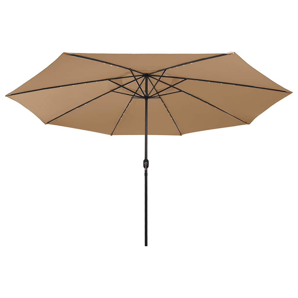 Umbrelă soare de grădină cu LED-uri, taupe, 400 cm GartenMobel Dekor