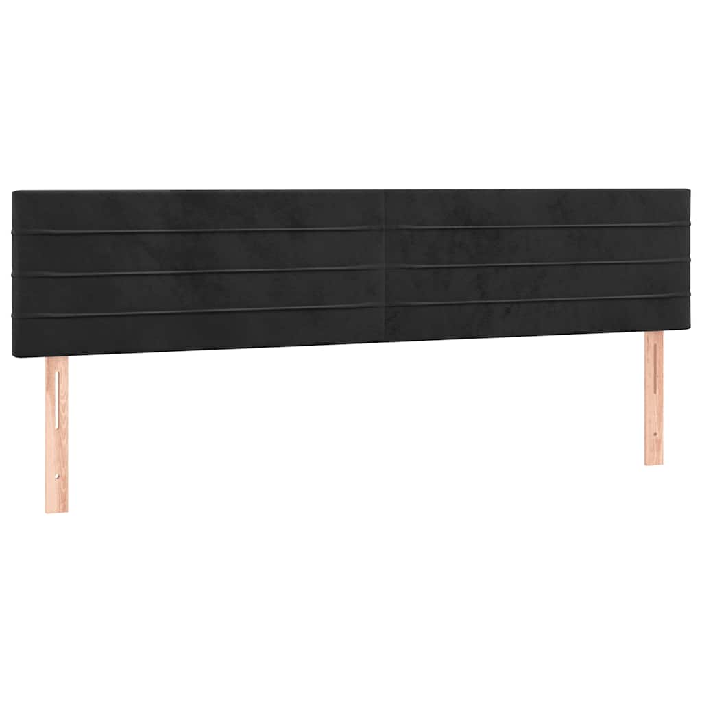 Pat box spring cu saltea, negru, 120x190 cm, catifea GartenMobel Dekor