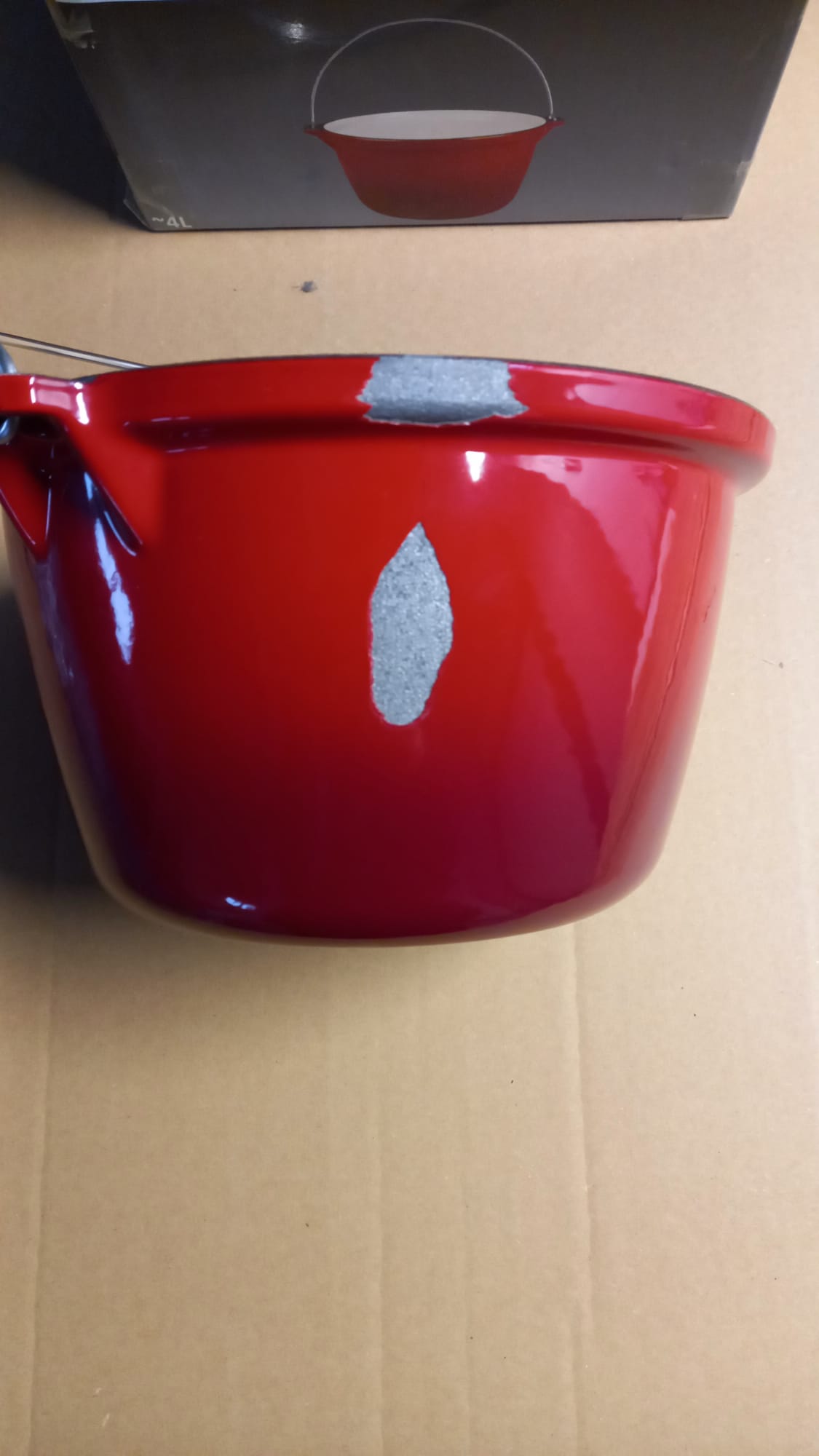 Ceaun fonta emailat 4l rosu Resigilat Handy KitchenServ