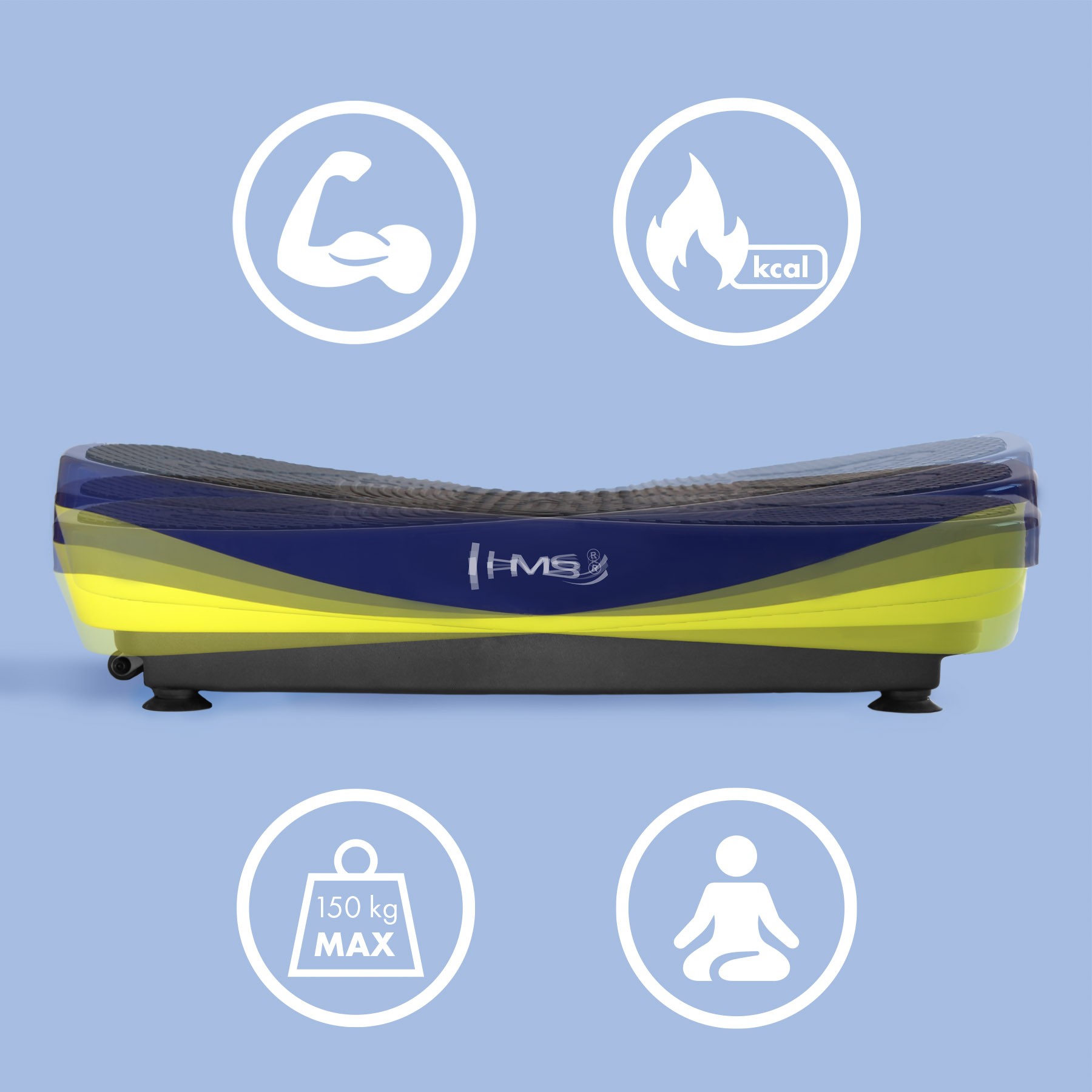 Platforma vibromasaj HMS SVP11 DUAL MOTOR cu saltea 3D FitLine Training