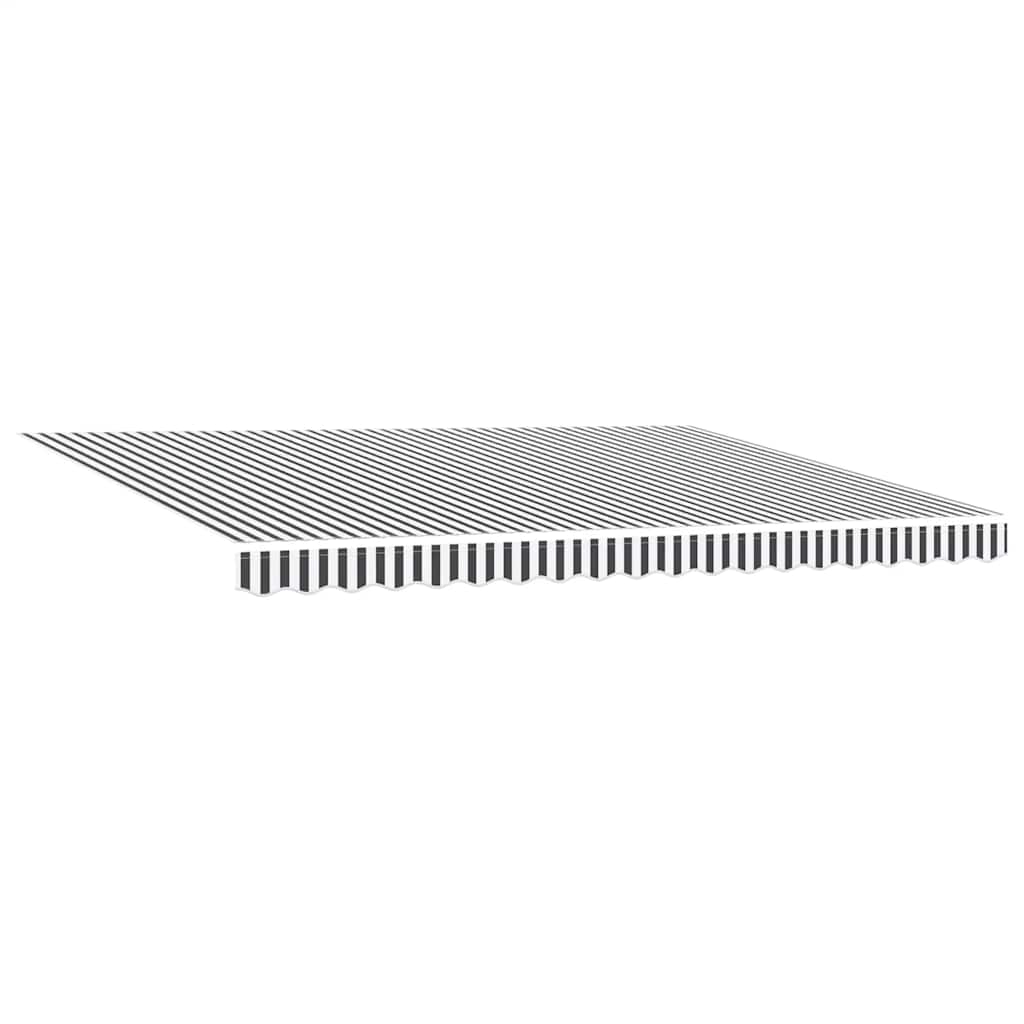 Copertină retractabilă automat cu LED, antracit/alb, 450x300 cm GartenMobel Dekor