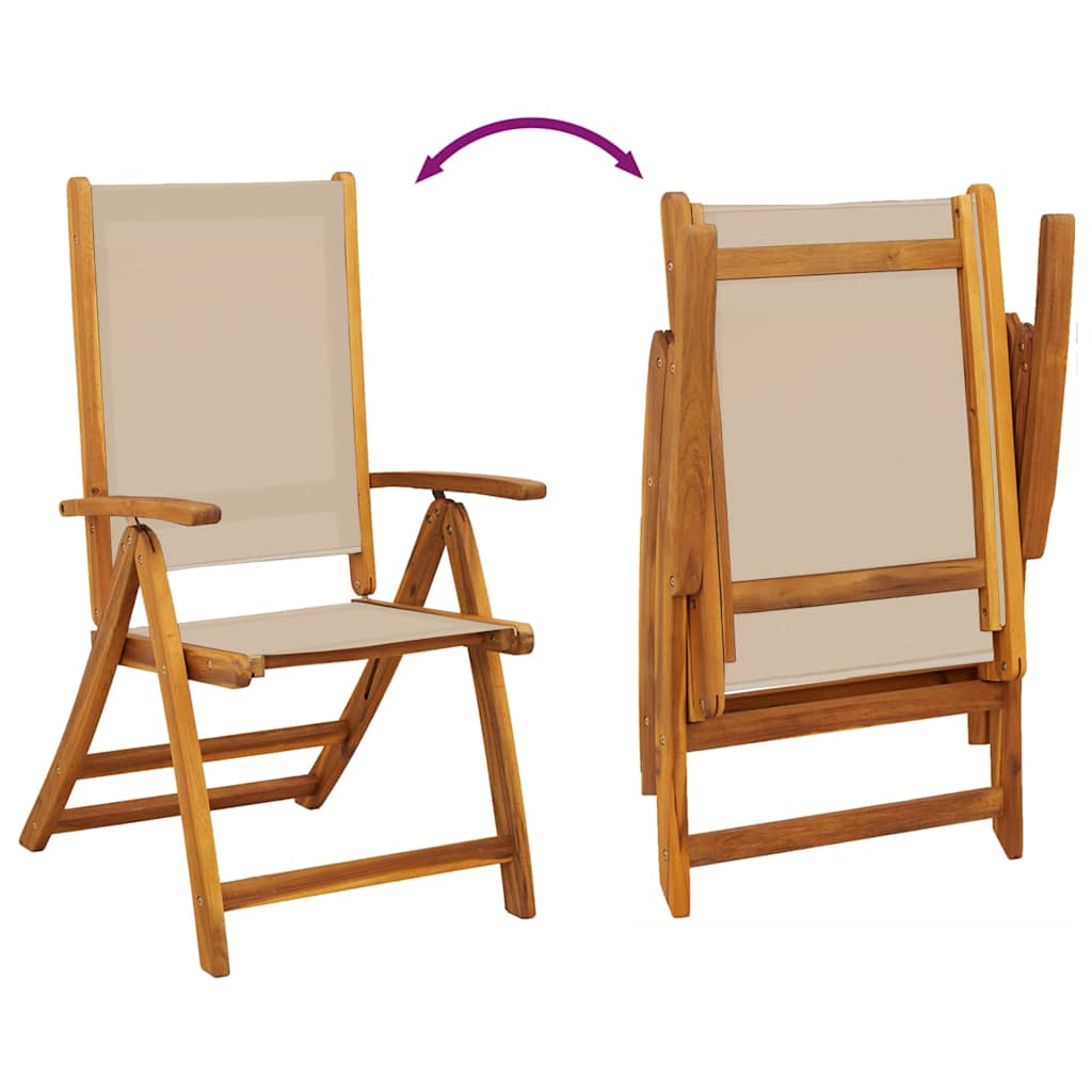 Set mobilier de grădină, 5 piese, lemn masiv acacia/textilenă GartenMobel Dekor