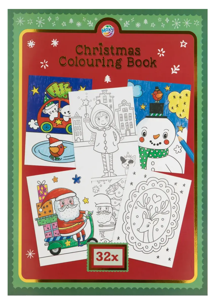 Carte de colorat - Vine Craciunul (32 pag.) PlayLearn Toys