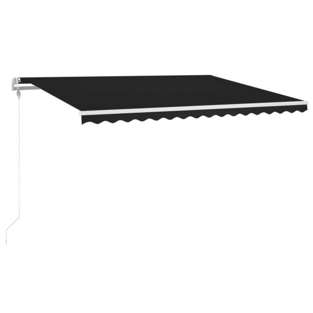 Copertină automată cu senzor vânt & LED, antracit, 400x300 cm GartenMobel Dekor