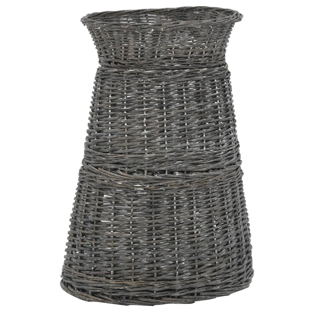 Set coșuri pisici, perne, 3 piese, gri, 47x34x60 cm, răchită GartenMobel Dekor