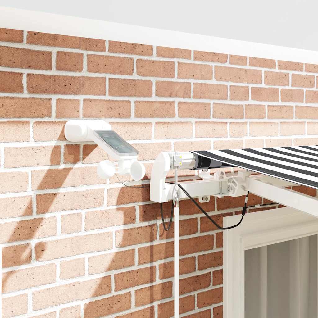 Copertină retractabilă automat cu LED, antracit/alb, 300x250 cm GartenMobel Dekor