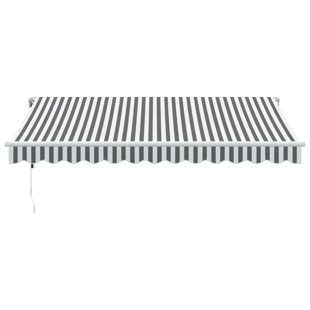 Copertină retractabilă automat cu LED, antracit/alb, 350x250 cm GartenMobel Dekor