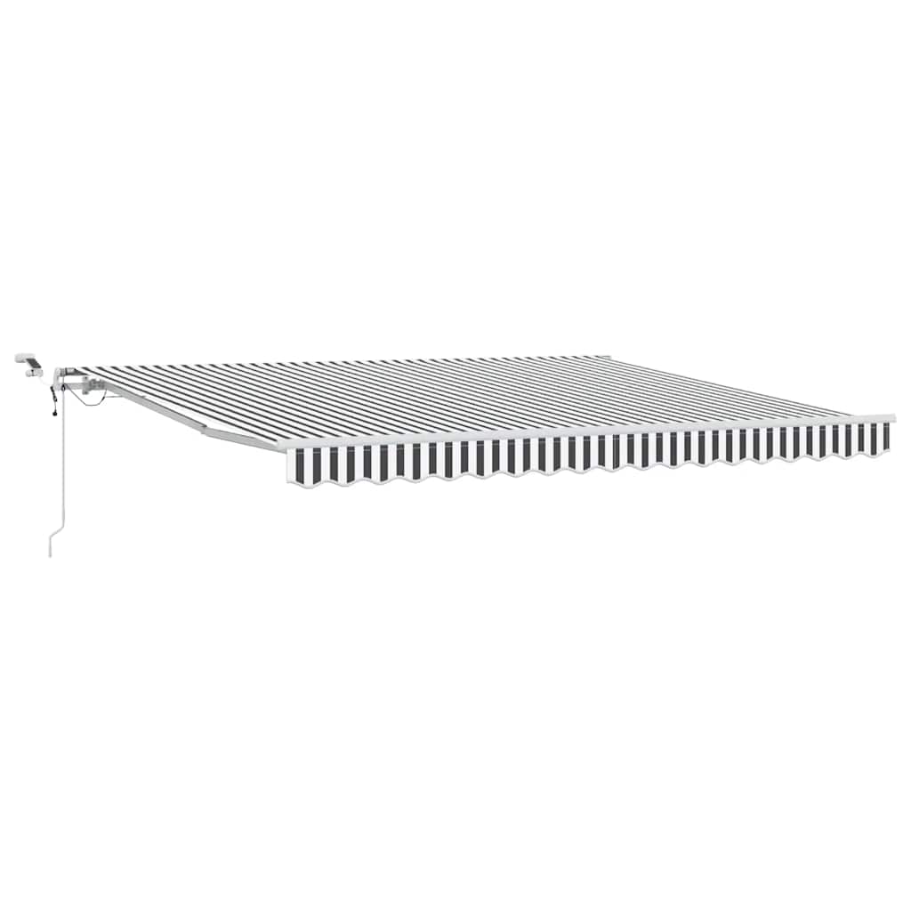 Copertină retractabilă automat cu LED, antracit/alb, 400x300 cm GartenMobel Dekor