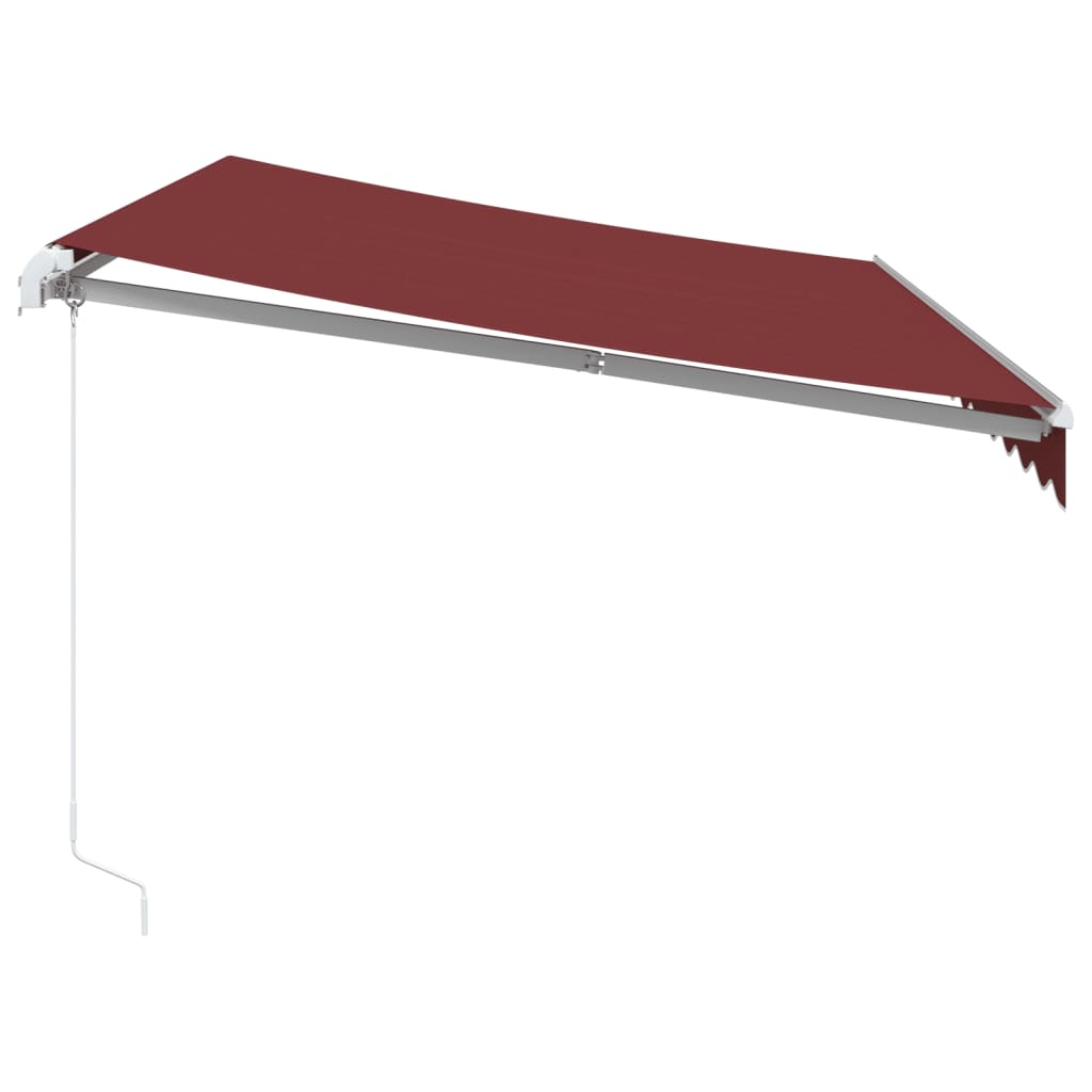 Copertina retractabilă manual cu LED, vișiniu, 350x250 cm GartenMobel Dekor