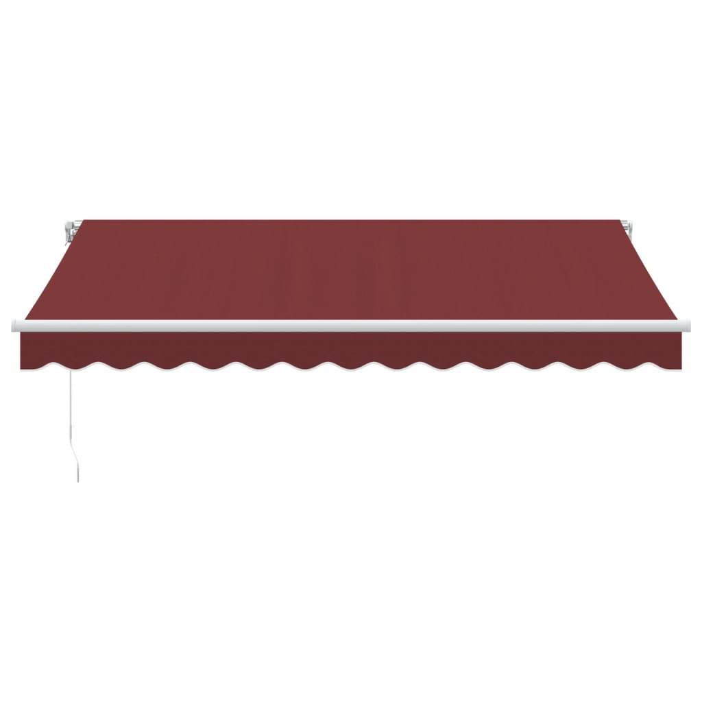 Copertina retractabilă manual cu LED, vișiniu, 350x250 cm GartenMobel Dekor