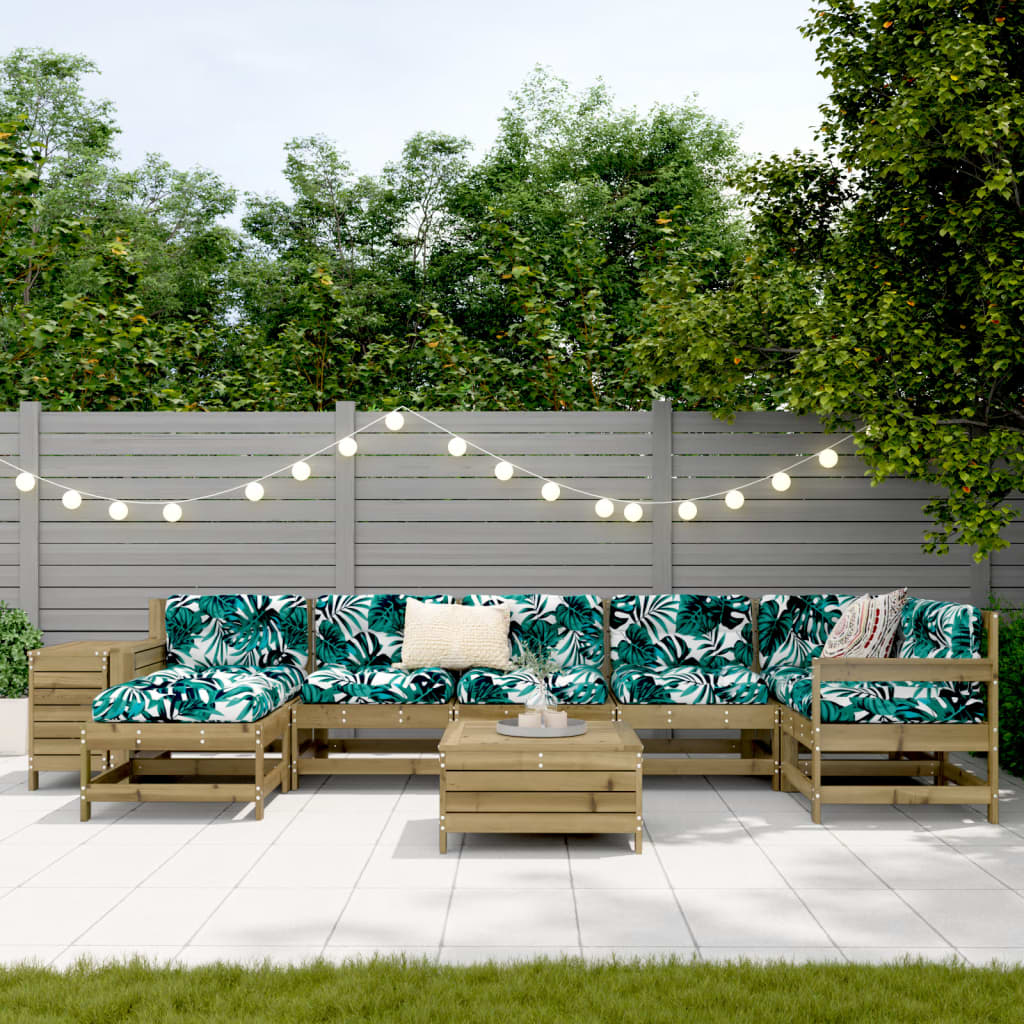 Set canapea de grădină, 9 piese, lemn de pin tratat GartenMobel Dekor