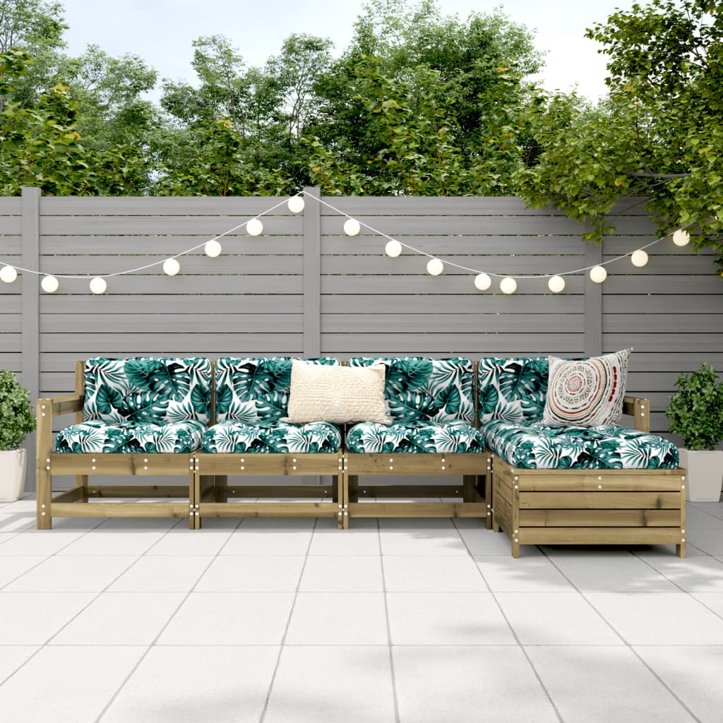 Set canapea de grădină, 5 piese, lemn de pin tratat GartenMobel Dekor