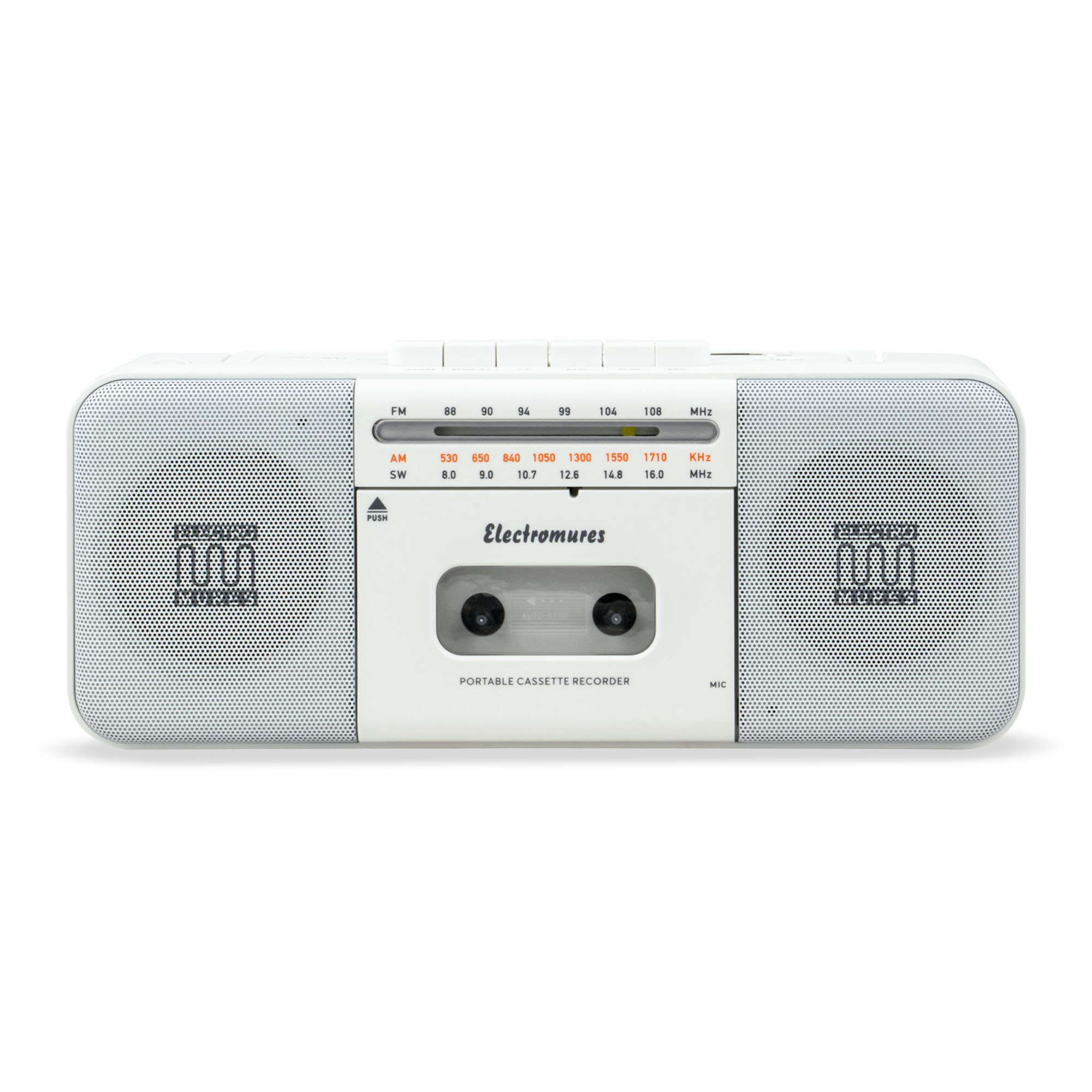 Difuzor Bluetooth cu Casetofon si Radio FM/AM/SW Electromures EM 1010 ALB ProDesign DailyAppliances