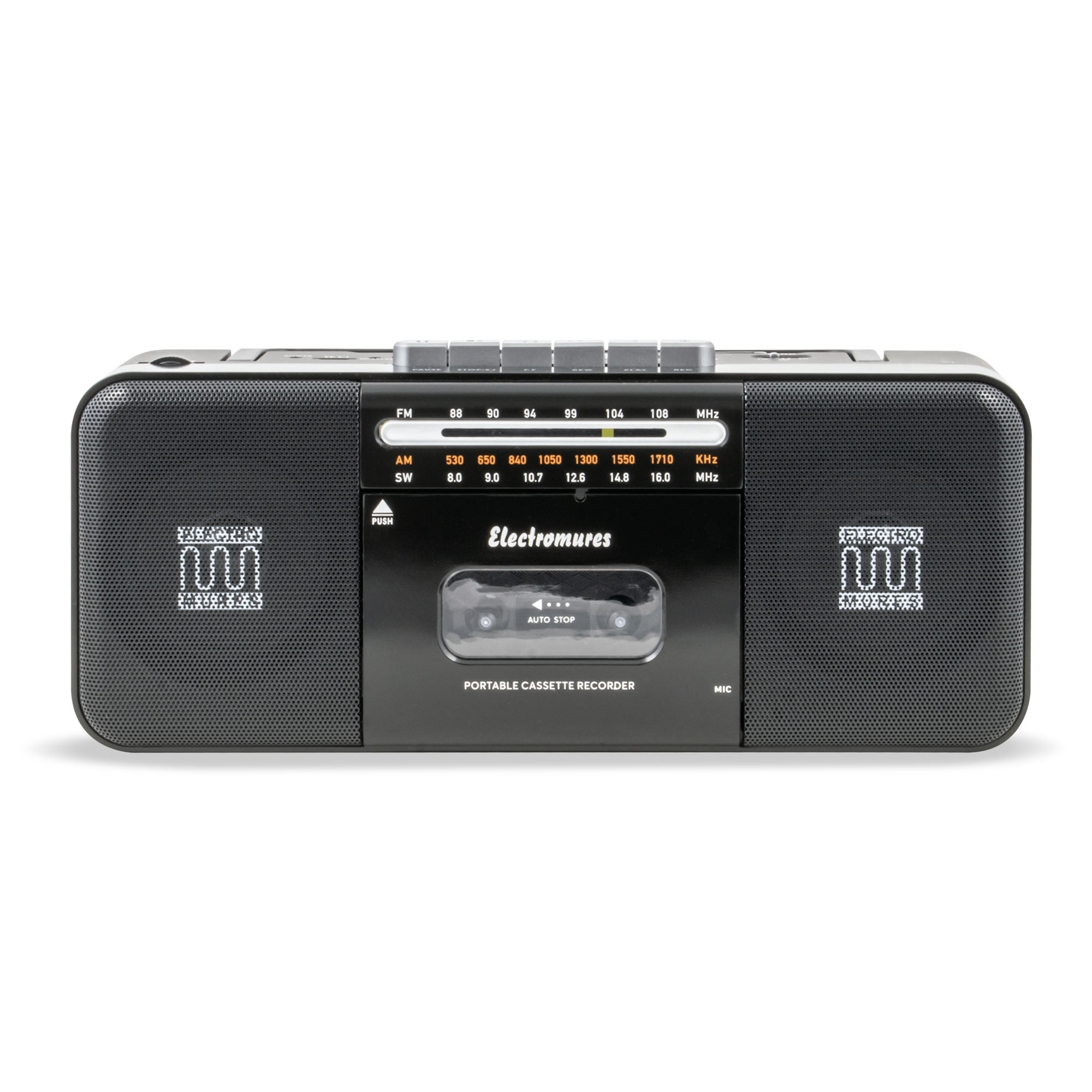 Difuzor Bluetooth cu Casetofon si Radio FM/AM/SW Electromures EM 1010 NEGRU ProDesign DailyAppliances