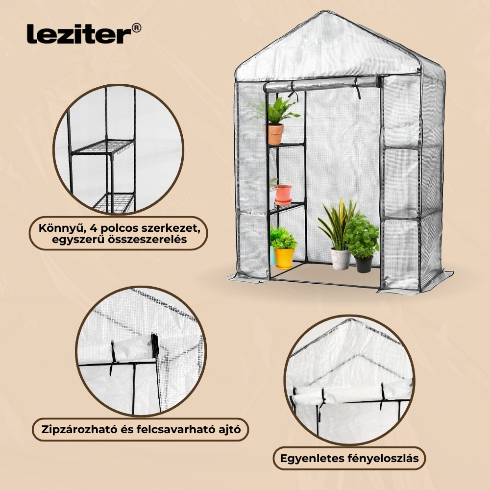 Leziter Mini sera 143x73x195 cm, alb Mobalis Homvera
