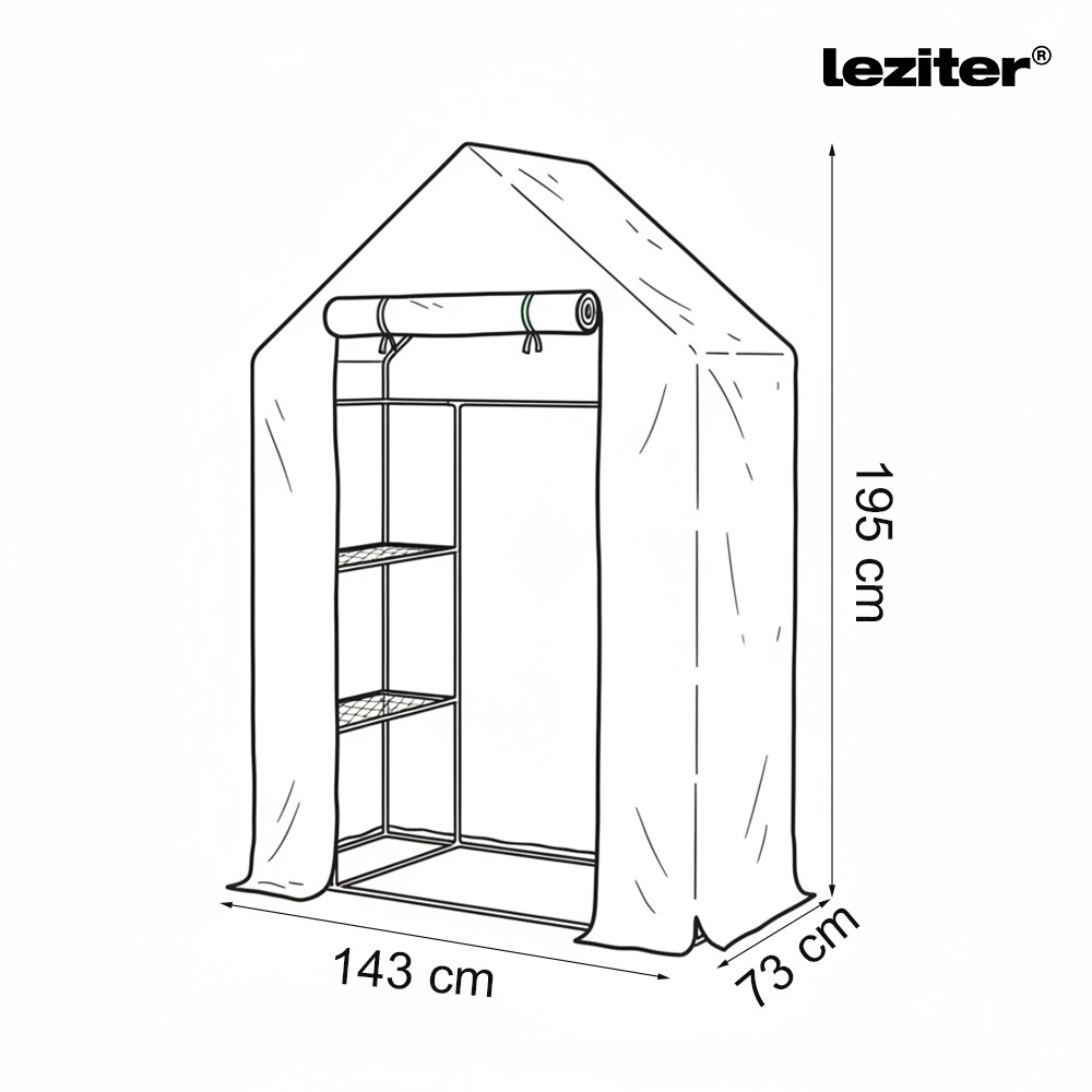 Leziter Mini sera 143x73x195 cm, alb Mobalis Homvera
