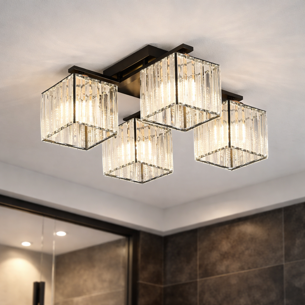 Lustra Georgiana, LC111/4BK, 4x E27, Negru, Metal ModernLight Concept