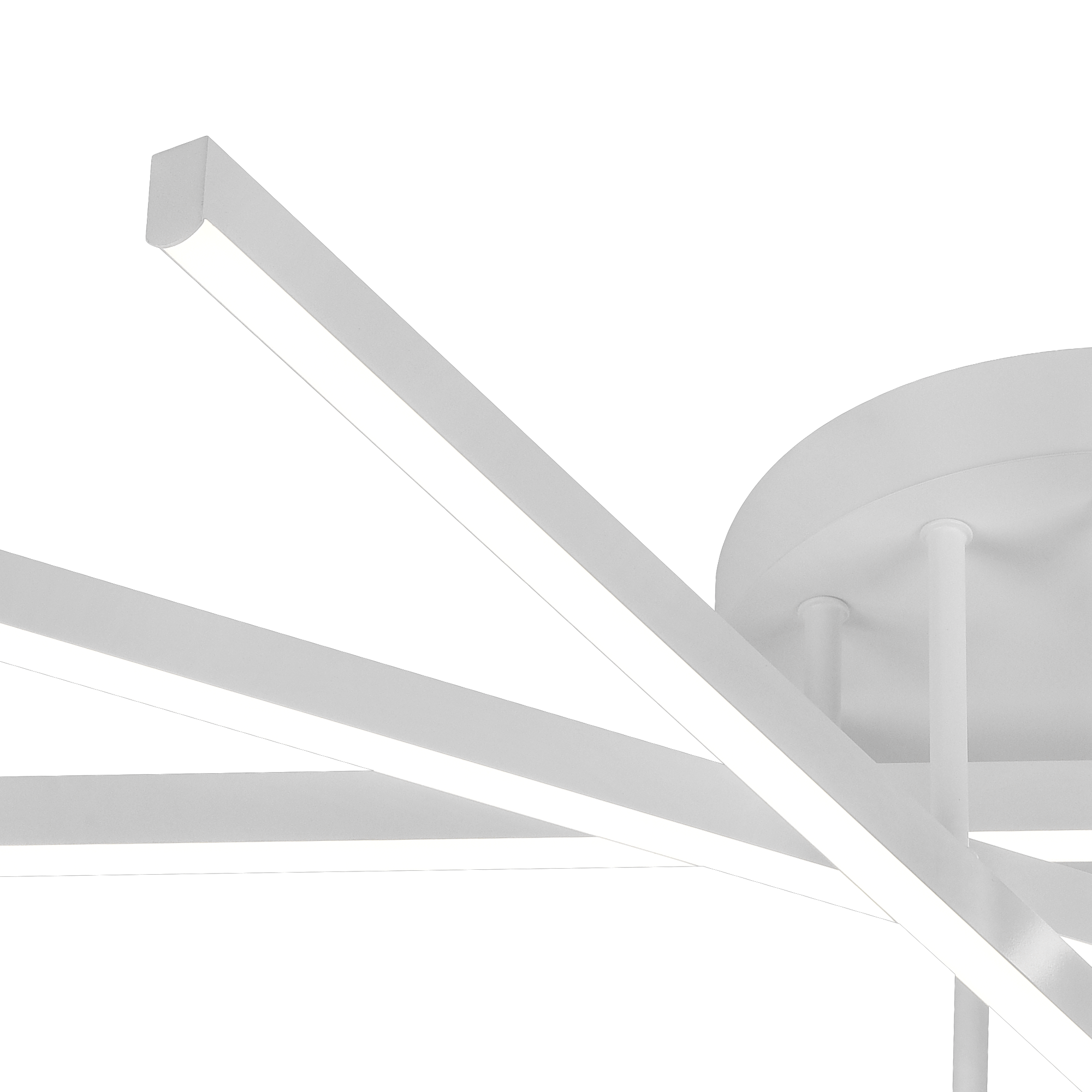 Lustra LED cu Telecomanda GIO, 68W, 5 Elemente, Lumina Rece/Clada/Neutra, Dimabila, Alb ModernLight Concept