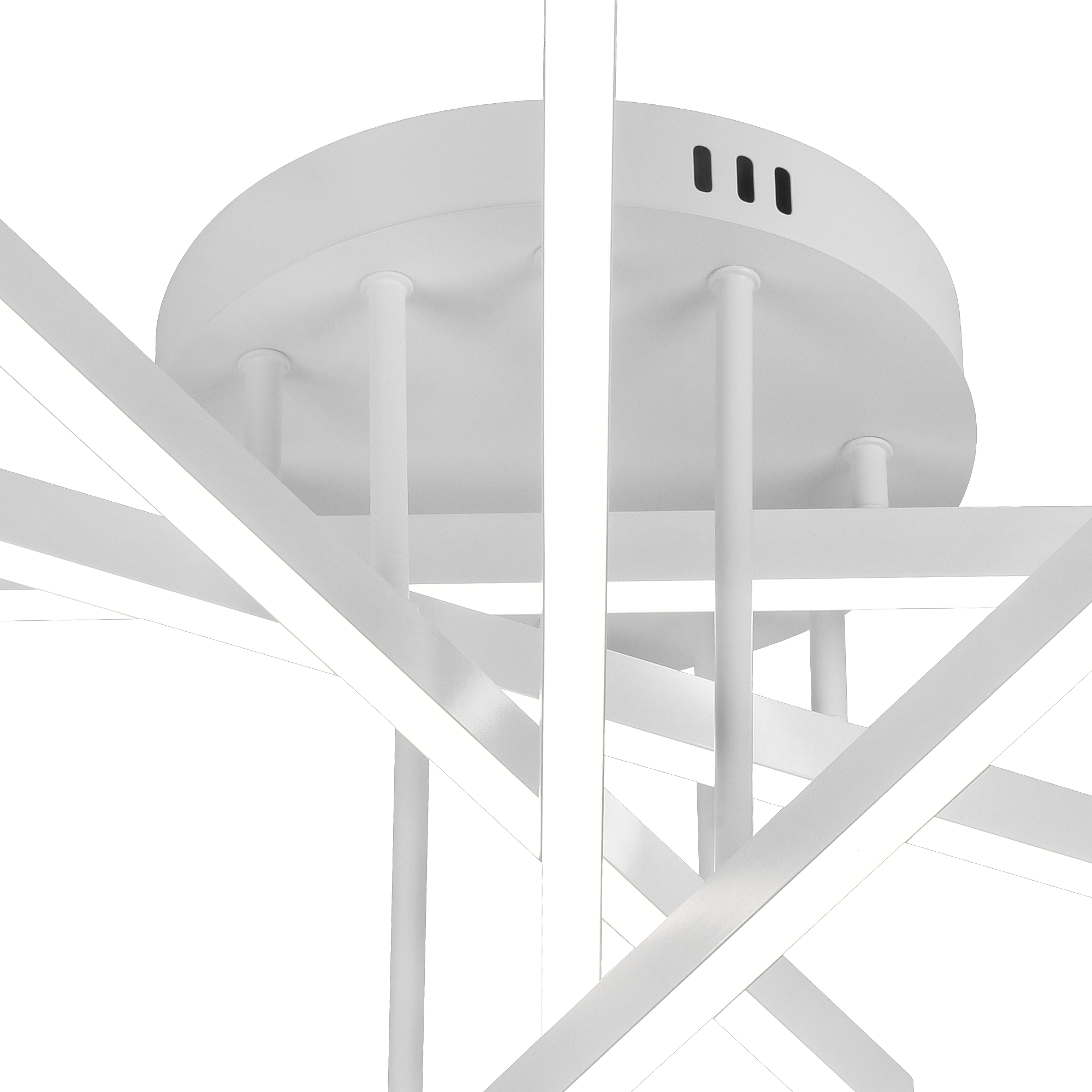 Lustra LED cu Telecomanda GIO, 68W, 5 Elemente, Lumina Rece/Clada/Neutra, Dimabila, Alb ModernLight Concept