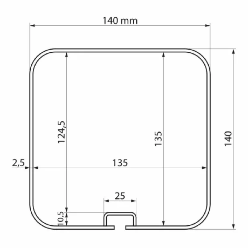 Van-Tube 2000 suport tubular din aluminiu pentru transport profile lungi pe autoutilitare – 222 cm Garage AutoRide