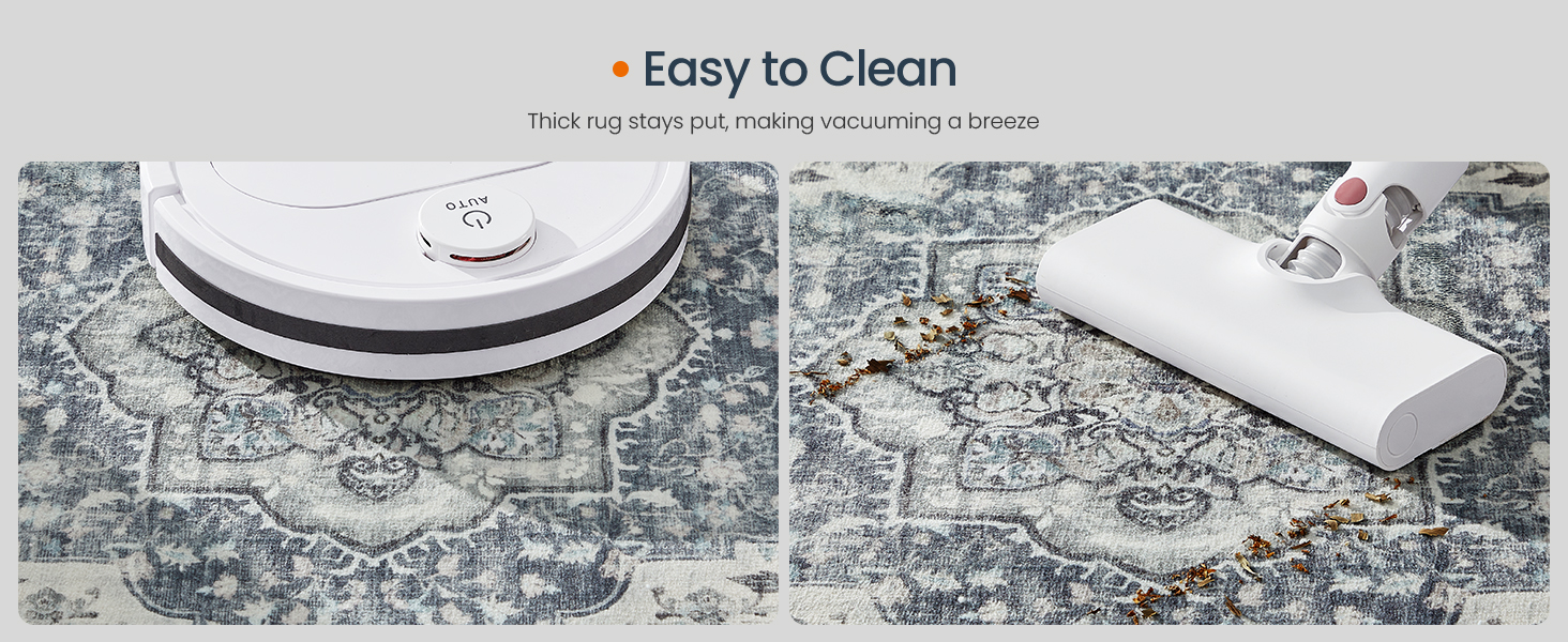 SONGMICS Covor decorativ antiderapant, stil vintage, lavabil la masina, 120×170 cm, gri Household NewTrend