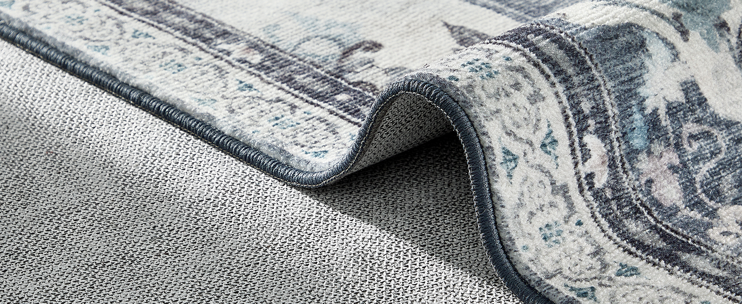 SONGMICS Covor decorativ antiderapant, stil vintage, lavabil la masina, 120×170 cm, gri Household NewTrend