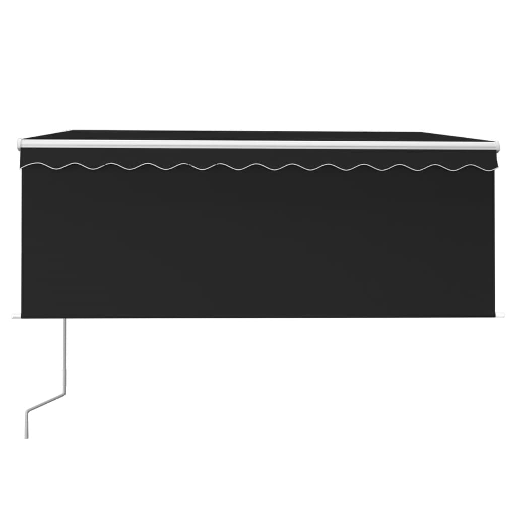 Copertină automată cu stor&LED&senzor de vânt antracit 3,5x2,5m GartenMobel Dekor
