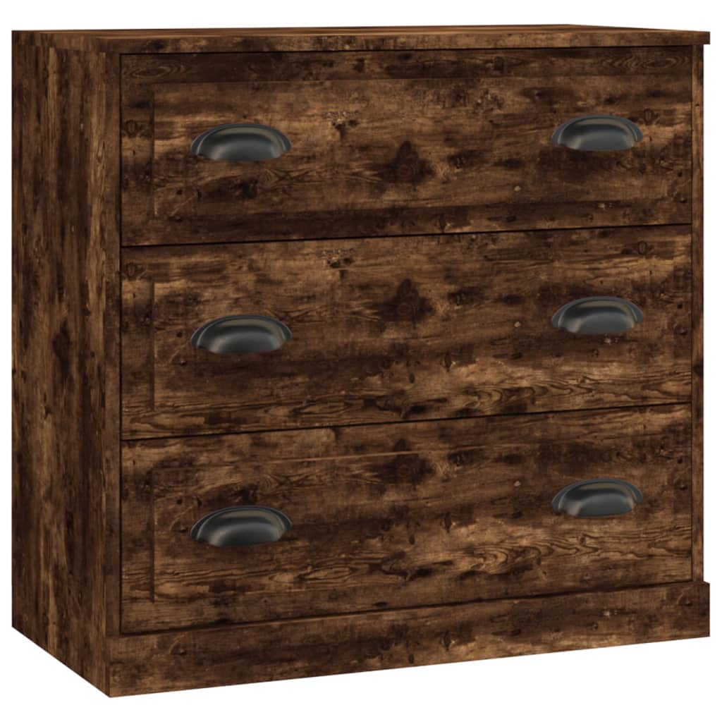 Servantă, 3 buc., stejar fumuriu, lemn prelucrat GartenMobel Dekor