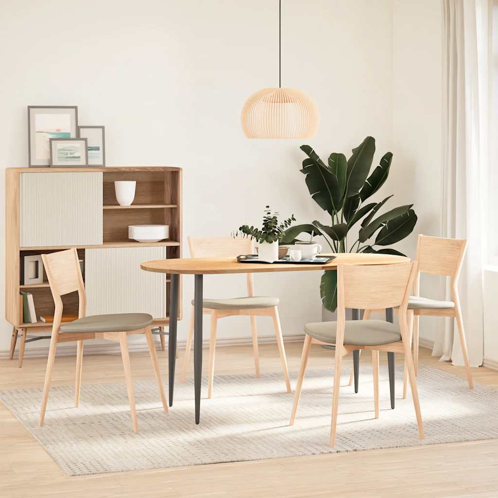 Blat de masă 140x60x2 cm lemn masiv de stejar oval GartenMobel Dekor