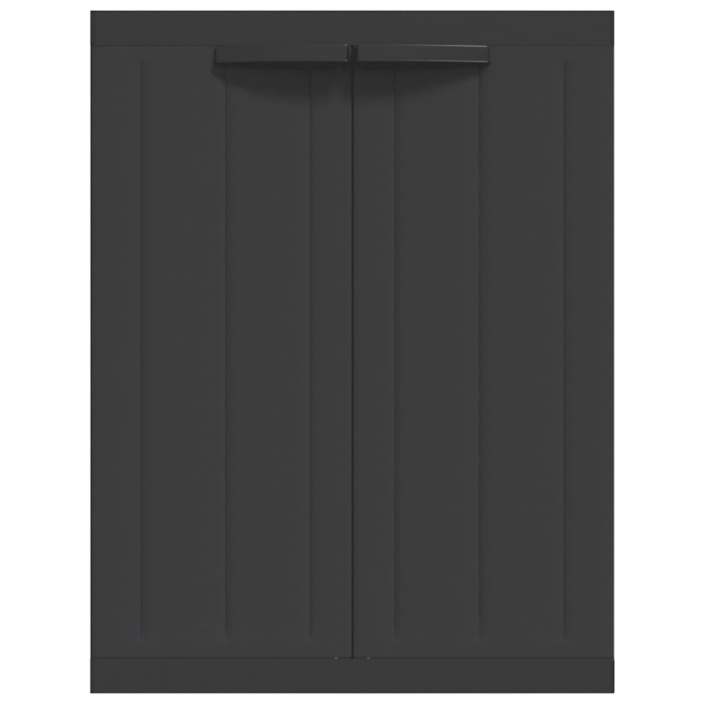 Dulap depozitare de exterior, negru, 65x37x85 cm, PP GartenMobel Dekor