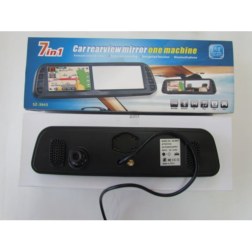 Oglinda monitor cu GPS plus multe alte functii 7in1 Automotive TrustedCars