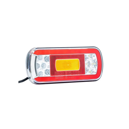 Lampa spate 220x100, 6 functii, cu mers inapoi si numar, LED, Fristom Cod: FT-130 COF Automotive TrustedCars