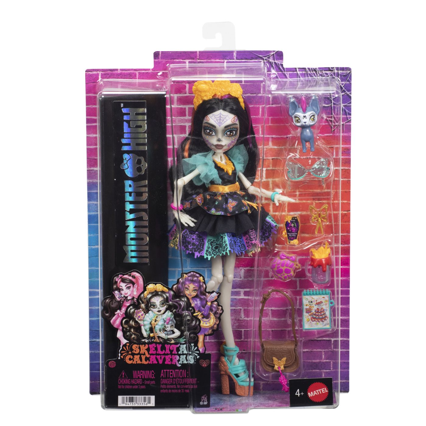MONSTER HIGH PAPUSA SKELITA CALAVERAS CU ACCESORII SuperHeroes ToysZone