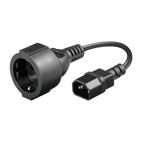 Cablu alimentare IEC - SCHUKO, 20 cm IEC-SCHUKO-20 SafetyGuard Surveillance