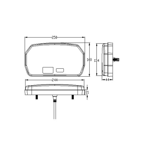 Lampa spate 240x130, LED, 5 functii, cu mers inapoi Cod: SL-5039 Automotive TrustedCars