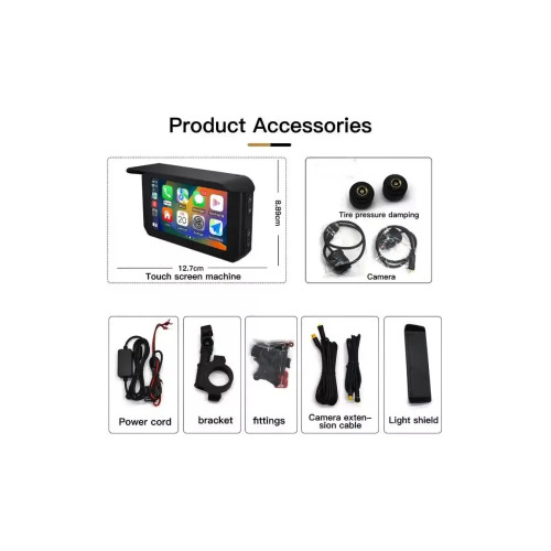 Sistem GPS moto cu DVR si camera marsarier + senzori presiune 12V cu 2 camere Cod: CHS-C5-MOTO Automotive TrustedCars