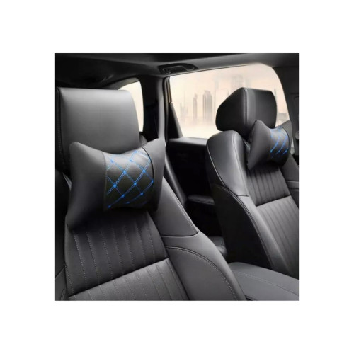 Set 2 perne tetiere universale sustinere gat auto culoare Negru cusaturi diverse Cod: FS-6512 Automotive TrustedCars