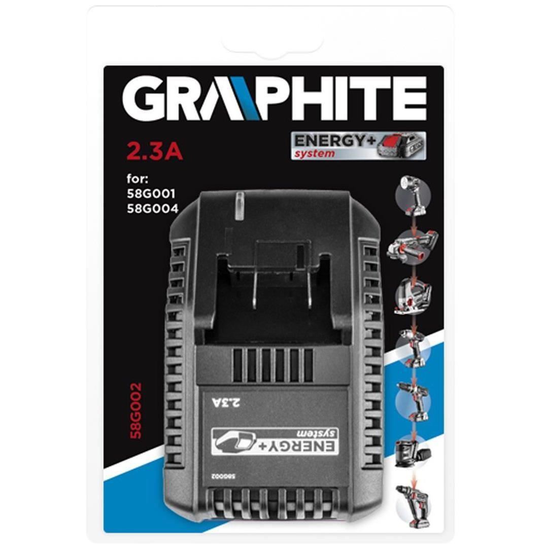 Incarcator acumulator, 18 V Li-ion, blister, GRAPHITE ENERGY GartenVIP DiyLine