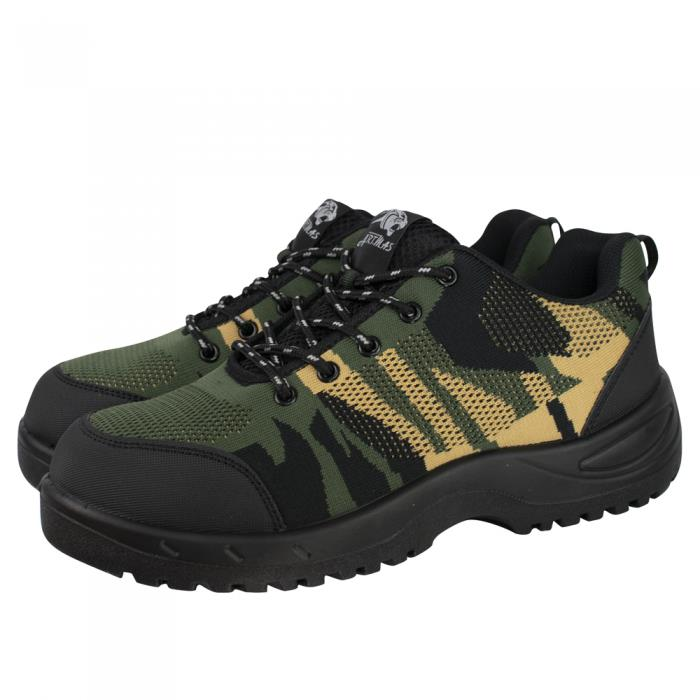 Pantofi de lucru, SB, SRC, Fly-knit, bombeu metalic, camuflaj, marimea 42, ART.MAS GartenVIP DiyLine