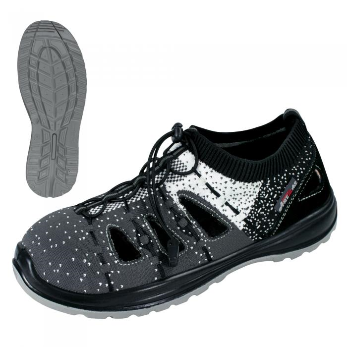 Sandale de lucru, SB, FO, SRA, Fly-knit, bombeu metalic, gri si negru, marimea 41, ART.MAS GartenVIP DiyLine